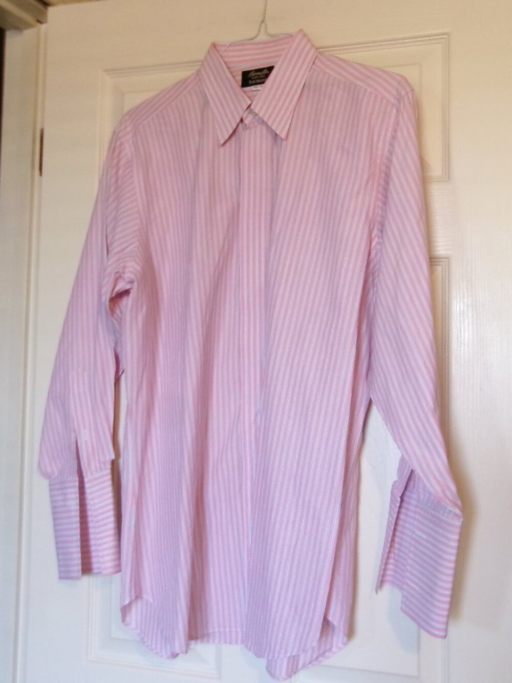 2006 HAMILTON BAUMANS French Cuff Dress Shirt W/BB Monogram Size XL/2XL